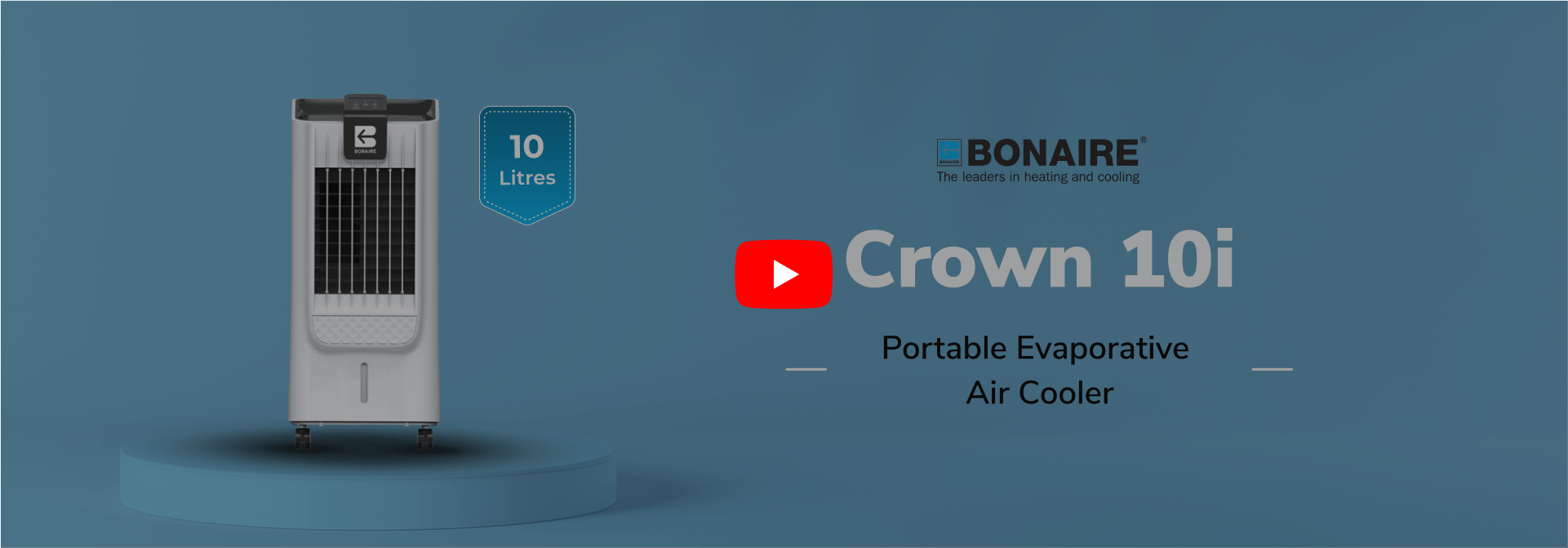Crown 10i Portable Evaporative Air Cooler - 10L