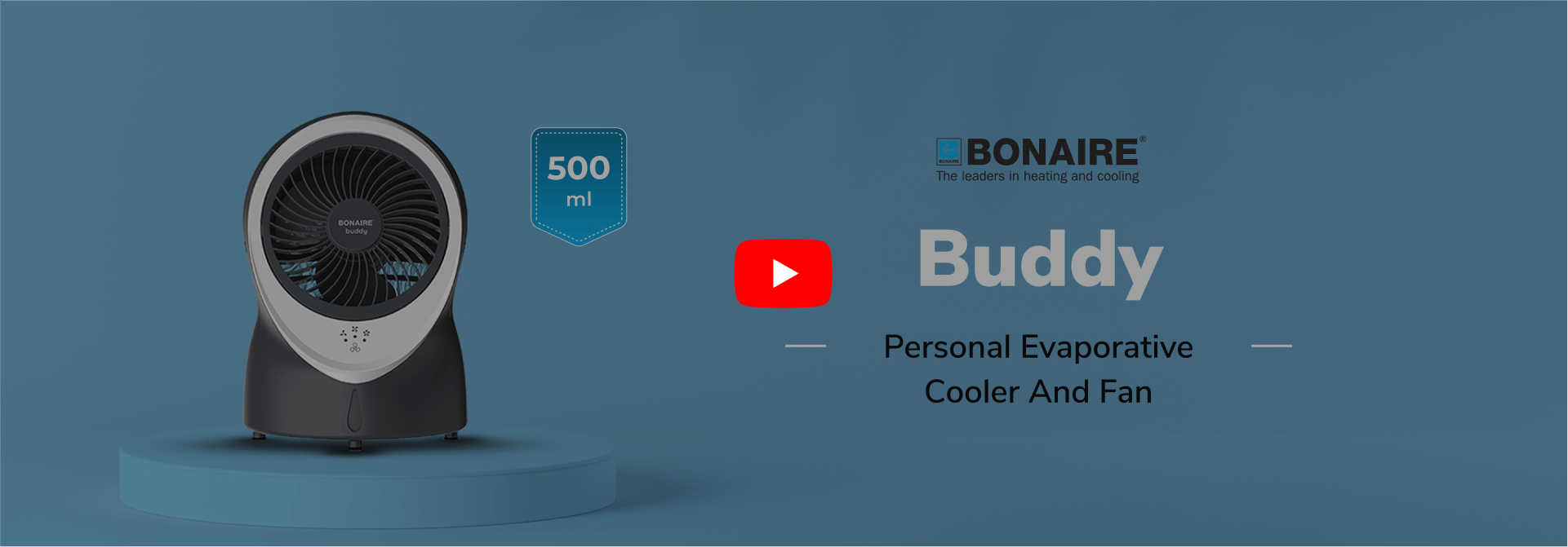 Bonaire Buddy Personal Evaporative Cooler and Fan I Compact, versatile, and energy-efficient