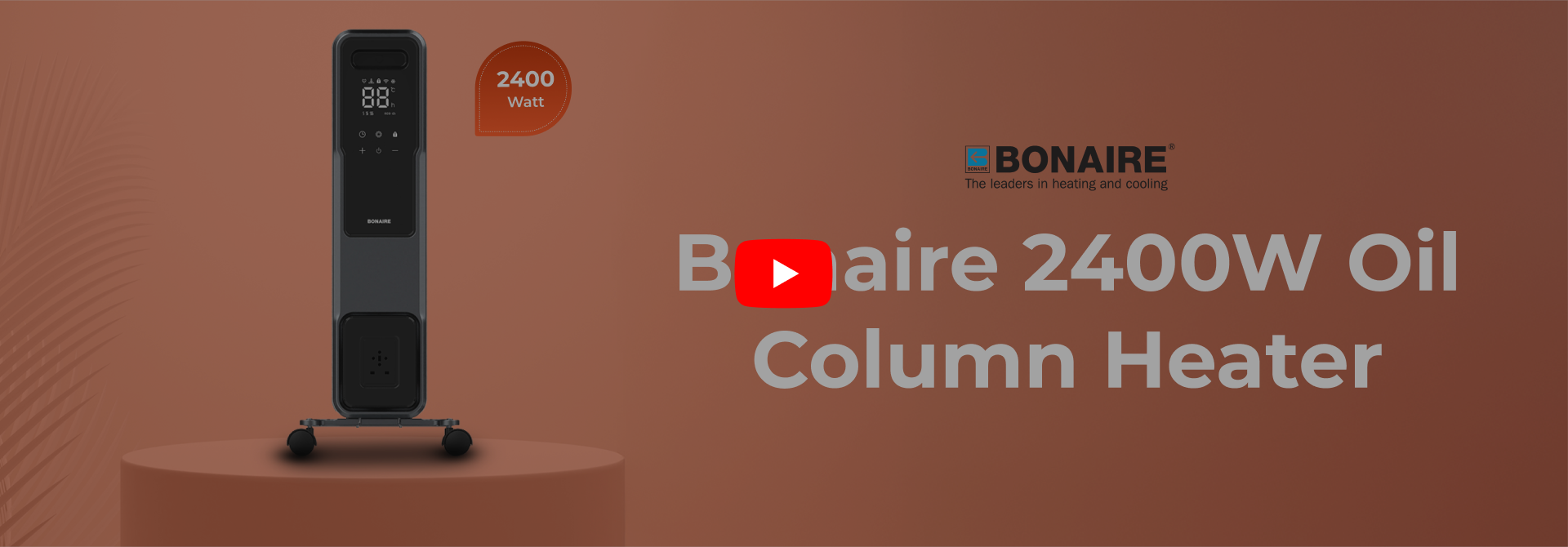 Oil Column Heater 2400W | Smart Heating