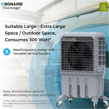 Durango 125i Portable Evaporative Air Cooler 125 L – Bonaire